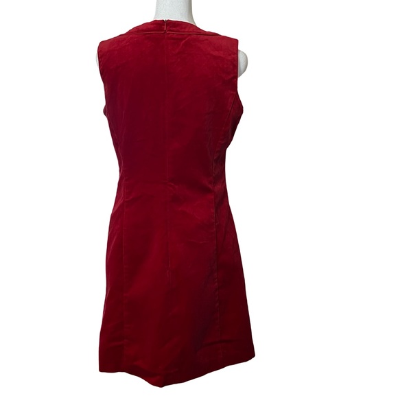 Gap Factory Store Fitted Red Velvet Dress Size 6 - Picture 3 of 5
